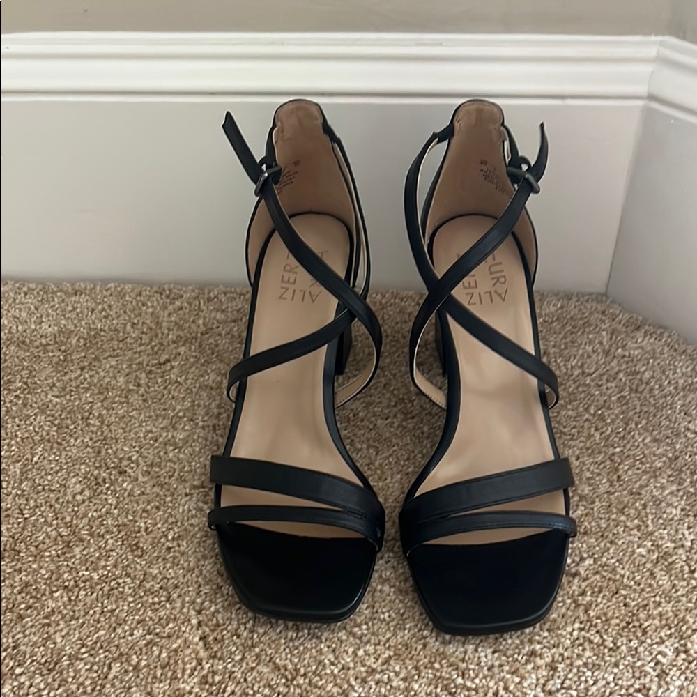 Women's Black Strappy Sandals